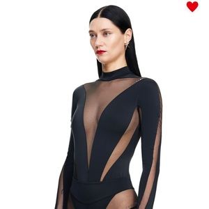 Mesh-panel bodysuit